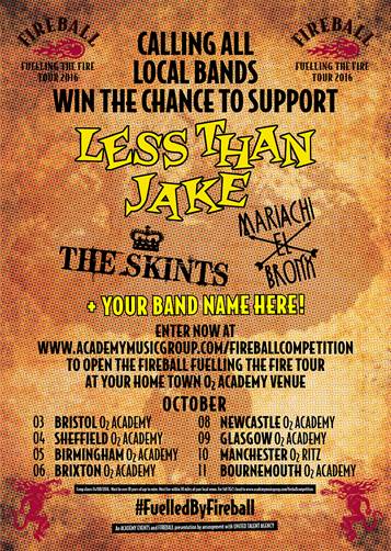 Calling All Local Bands: Fireball & Less Than Jake Need YOU! I Love Newcastle