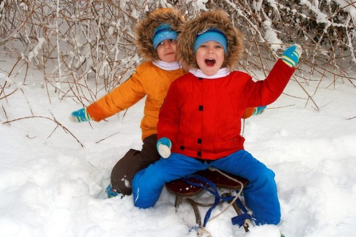 sledge sledging snow